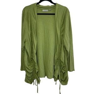 Avenue Green Ruffle Trim Cardigan Size 22/24